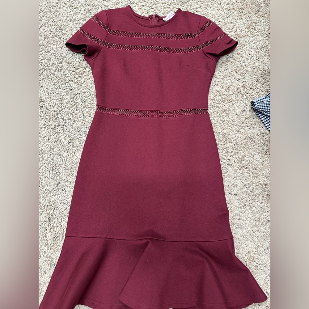 Heartloom Red Ruffled Bodycon Mini Dress